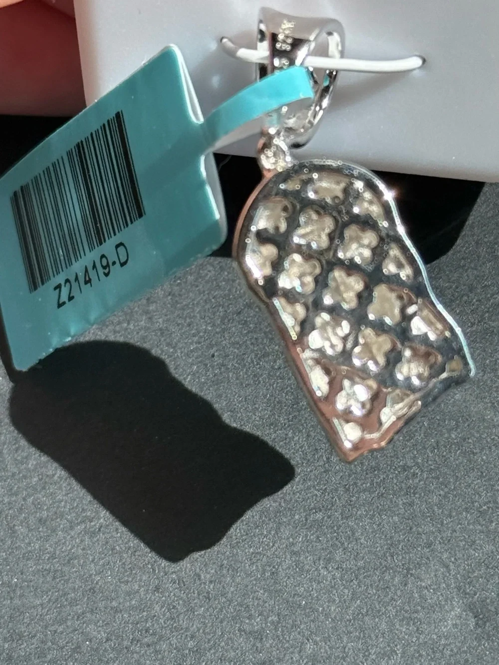 925 Silver Jesus Face Pendant Moissanite w/ 22” Figaro Chain New With Tags